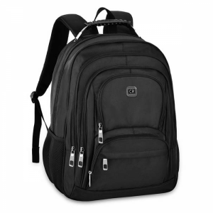 Mochila Escolar Sem Rodas Grande Preta Executiva-CR24684