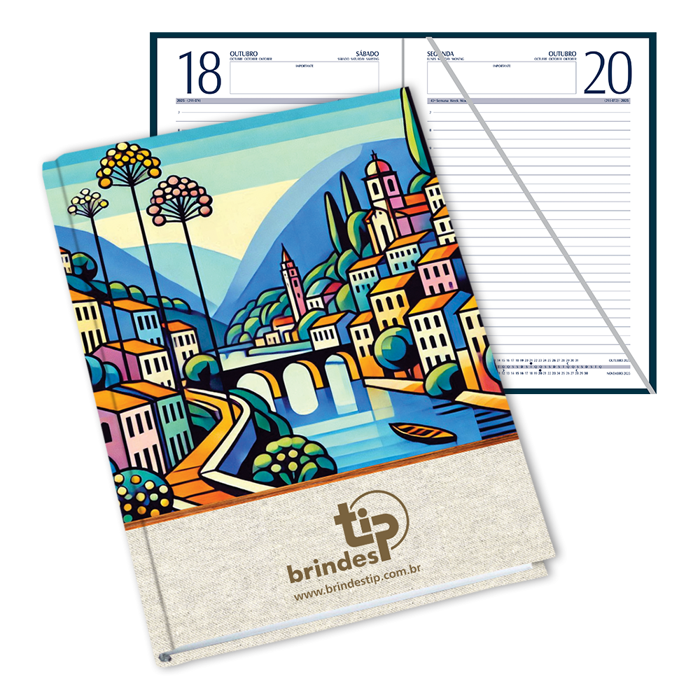 Agenda Classic, capa Arte Nova-081AN