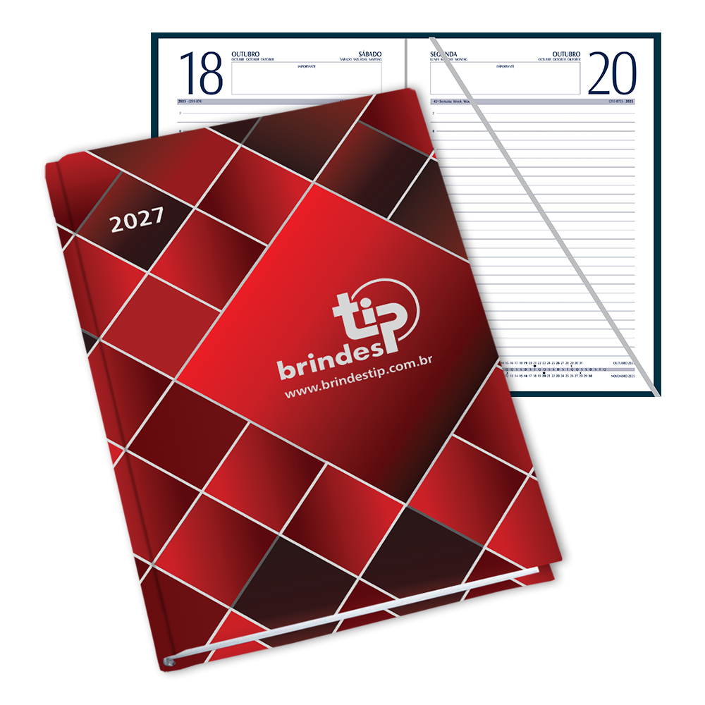 Agenda Classic, capa Bicolor Laminada-081BL