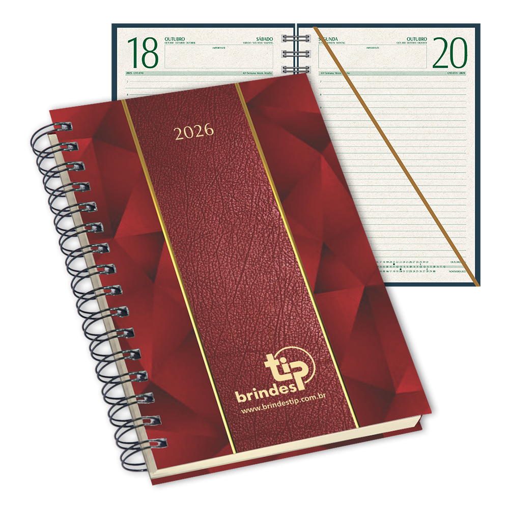 Agenda Ecológica c/ garratip, capa Bicolor Laminada-075BL