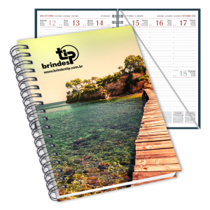 Agenda Executiva Semanal c/ garratip, capa Laminada Impressa-035BI