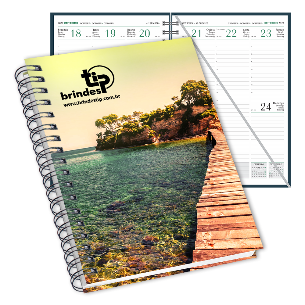 Agenda Executiva c/ garratip, capa Laminada Impressa-035BI