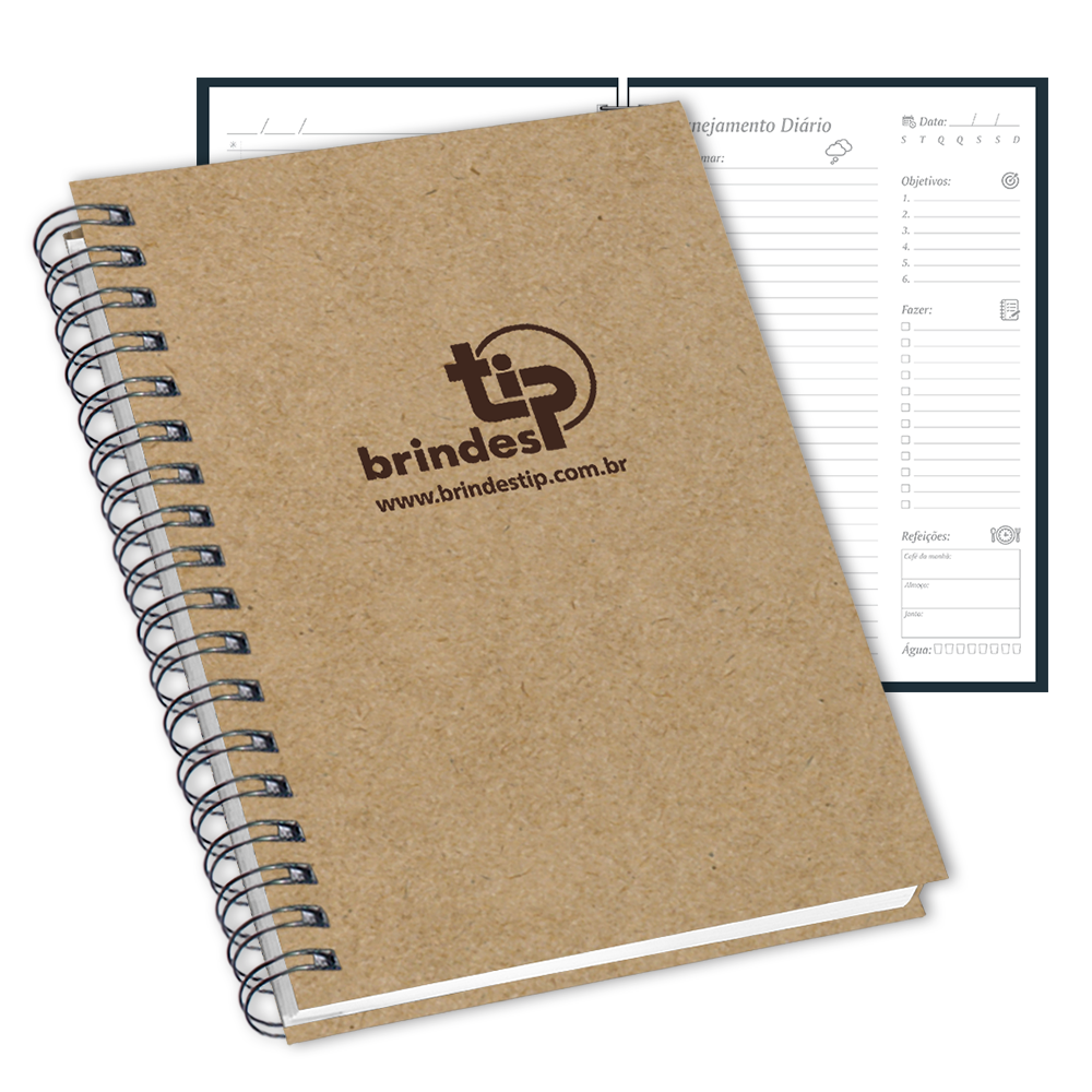  Cadertip Planner Medium, capa Ecokraft-495EK