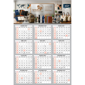 Calendário de Parede 60x90 c/ 2 ferragens-250BI