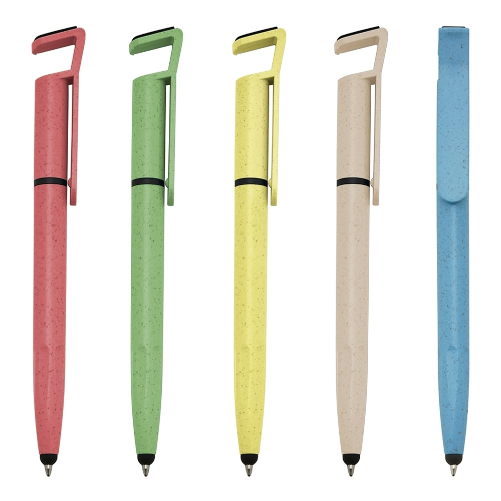 Caneta Fibra de Bambu Touch com Suporte-00708T